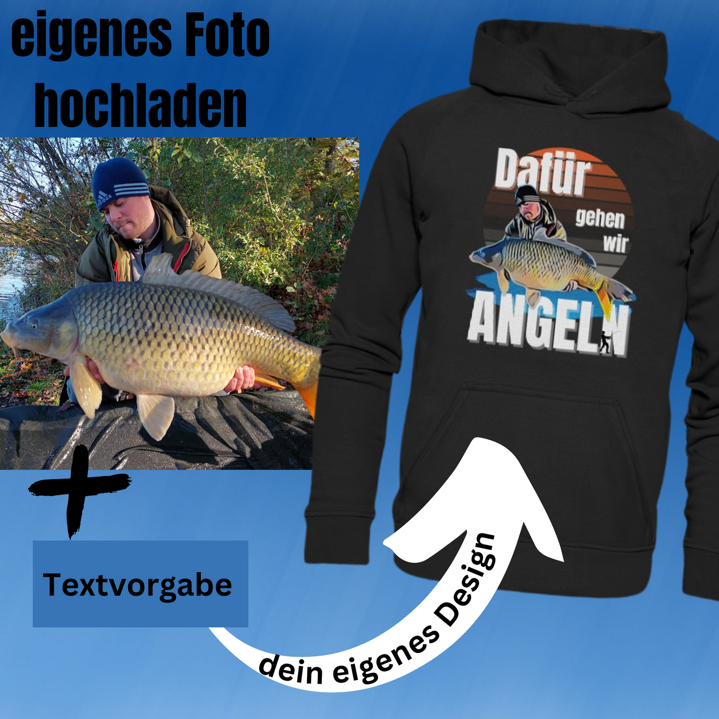 Cartoon Design aus Fotovorlage - Kids Premium Hoodie