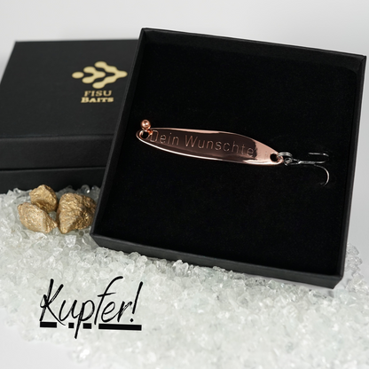 Geschenk für Angler, veredelte Angelköder mit individueller Gravur