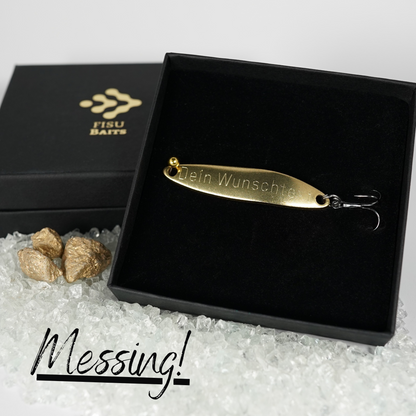 Geschenk für Angler, veredelte Angelköder mit individueller Gravur