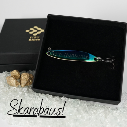 Geschenk für Angler, veredelte Angelköder mit individueller Gravur