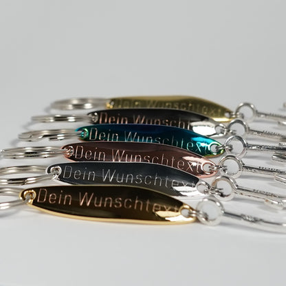 Geschenk für Angler, veredelte Schlüsselanhänger mit individueller Gravur
