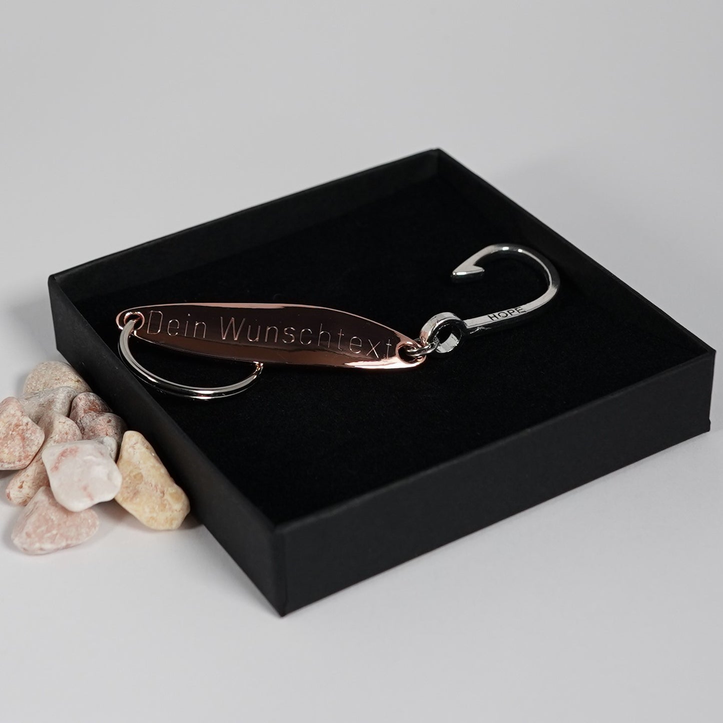 Geschenk für Angler, veredelte Schlüsselanhänger mit individueller Gravur