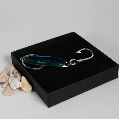 Geschenk für Angler, veredelte Schlüsselanhänger mit individueller Gravur