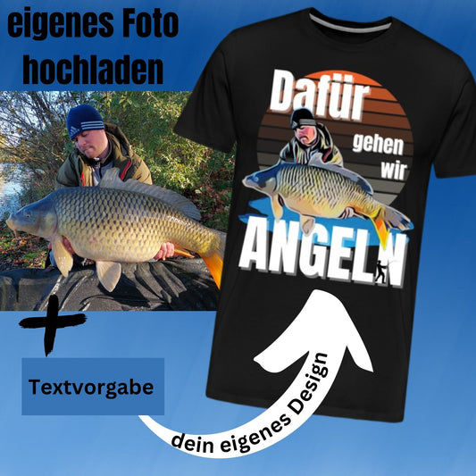 Männer Premium T-Shirt mit deinem Foto als personalisiertes Cartoon Design