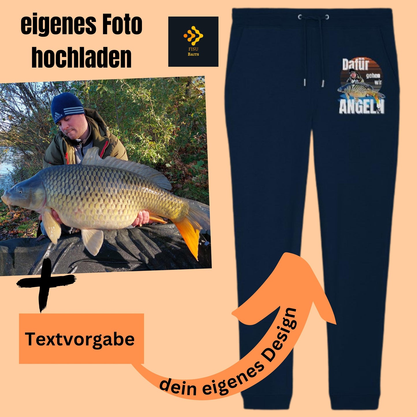 Cartoon Design aus Fotovorlage - Organic Jogger Pants