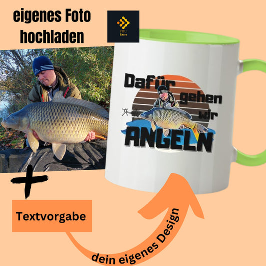 Cartoon Design aus Fotovorlage - Tasse zweifarbig