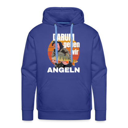 Hoodie mit personalisiertem Cartoon Design aus deinem Fangbild - Königsblau