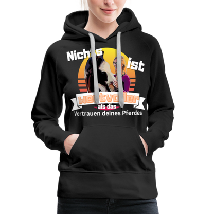Frauen Premium Hoodie - Schwarz